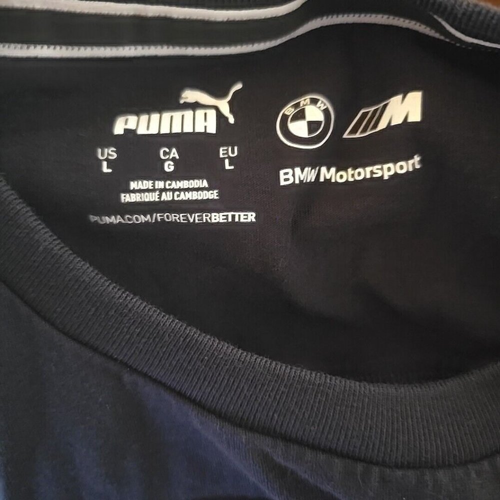 PUMA BMW MOTORSPORT SDS Men's T-Shirt Color Black and Blue Size XXL NWT - Picture 5 of 15